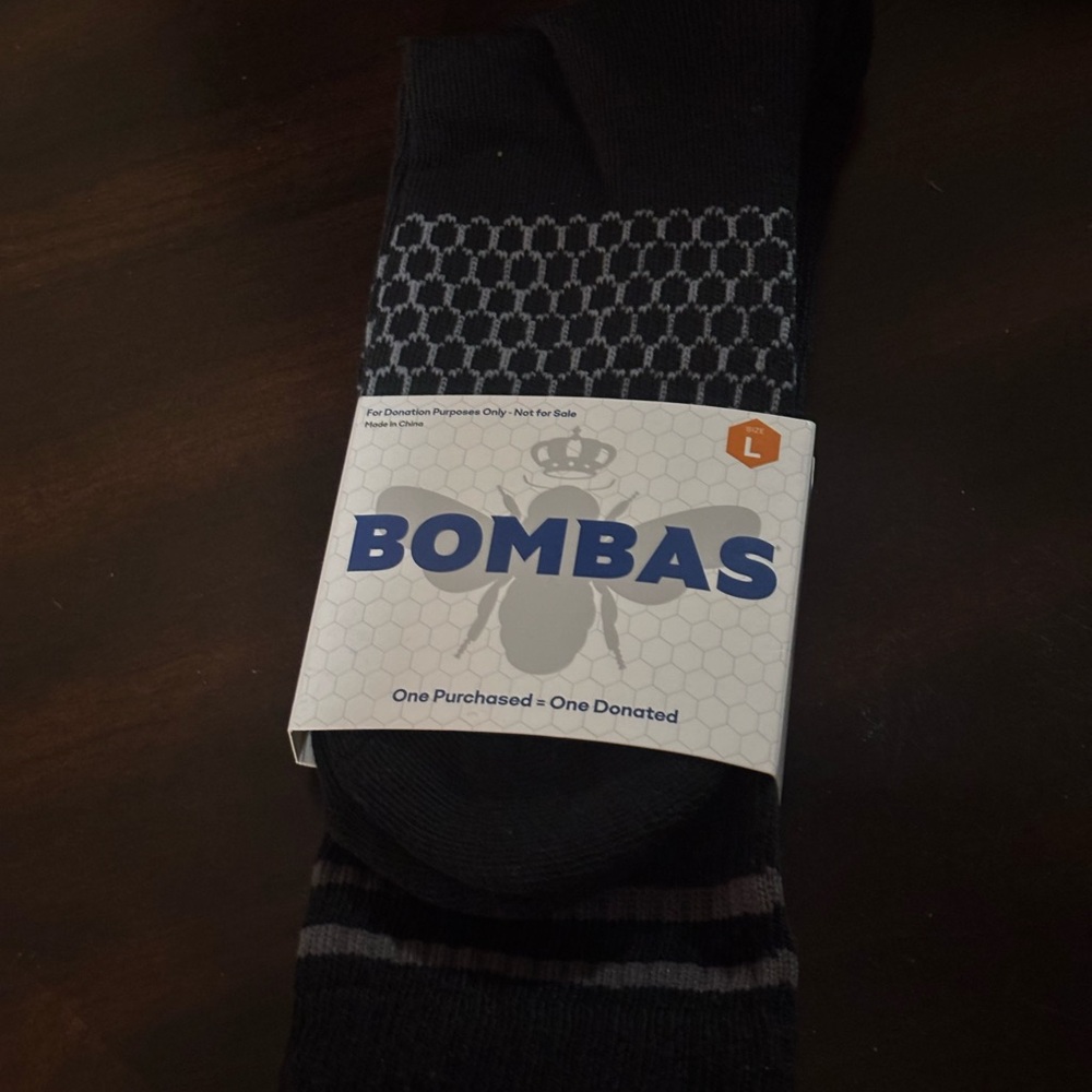 Bombas Black Casual Socks with Geometric Design